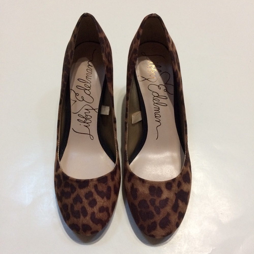 Libby Edelman Jenna Leopard Print Block Heel Pump